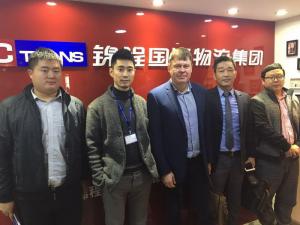 俄远东海洋轮船公司来访锦程青岛分公司