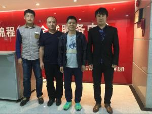 广东展大装饰来访锦程在线服务公司