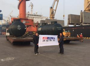 锦程完成援建项目油罐设备运输